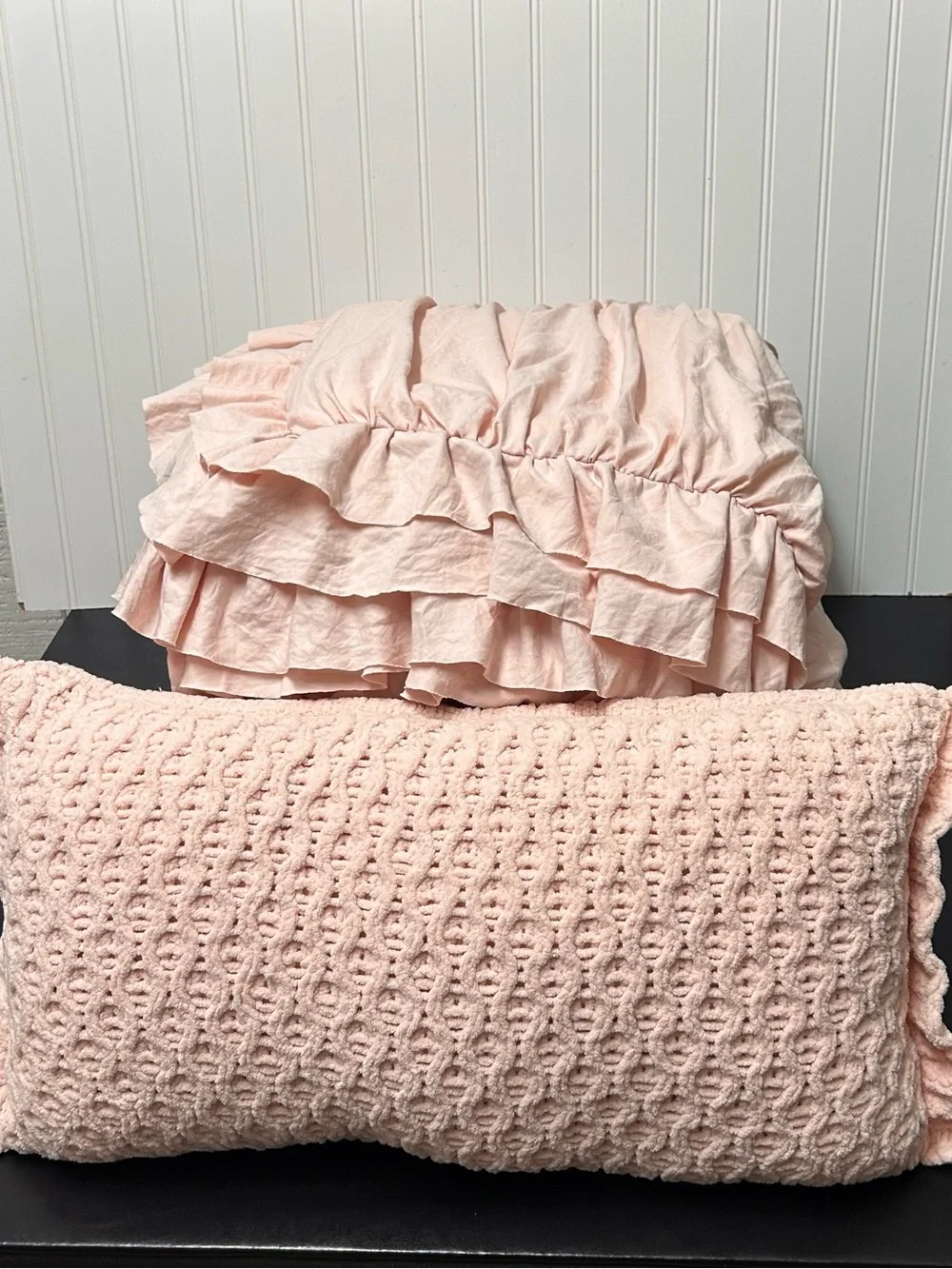 Pottery Barn Teen Chloe ruffle quilt pillow